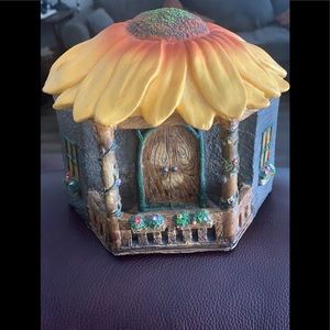 Sunflower fairy house